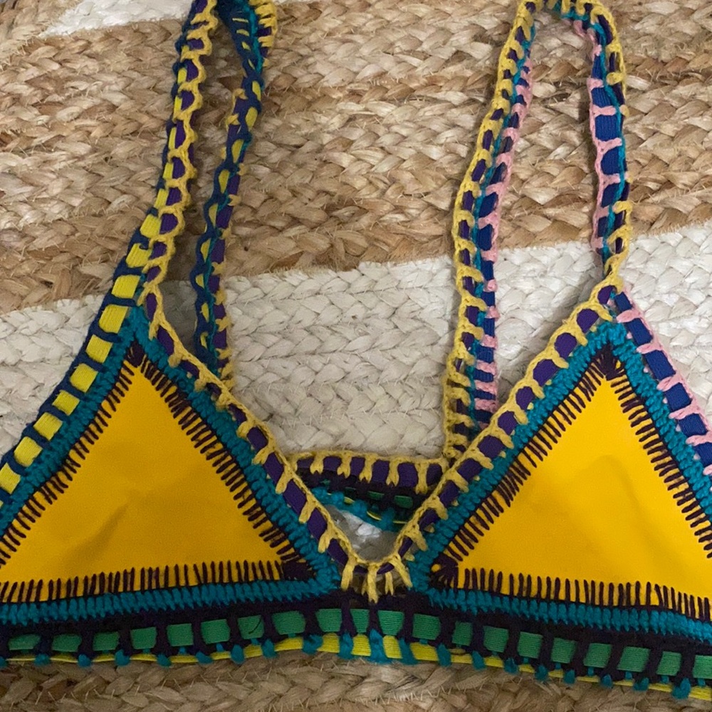 Kiini Yellow Crochet Top